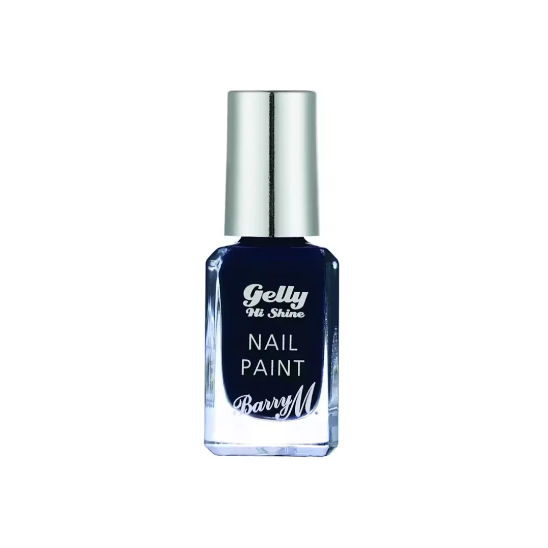 Barry M Gelly Hi Shine Nail Paint Black Grape