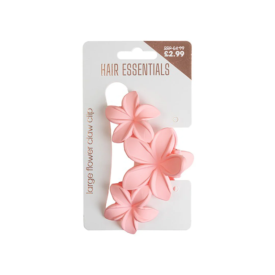 Beauty Outlet 3 Flower Claw Clip Pink BEAU622