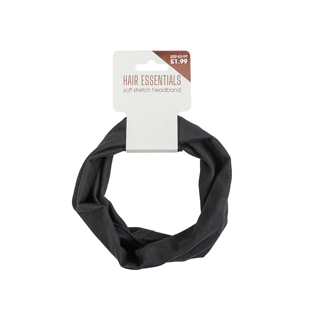 Beauty Outlet Black Basic Stretch Headband BEAU711