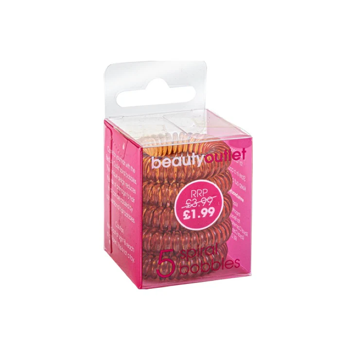Beauty Outlet Brown 5 Pack Spiral Bobbles BEAU092