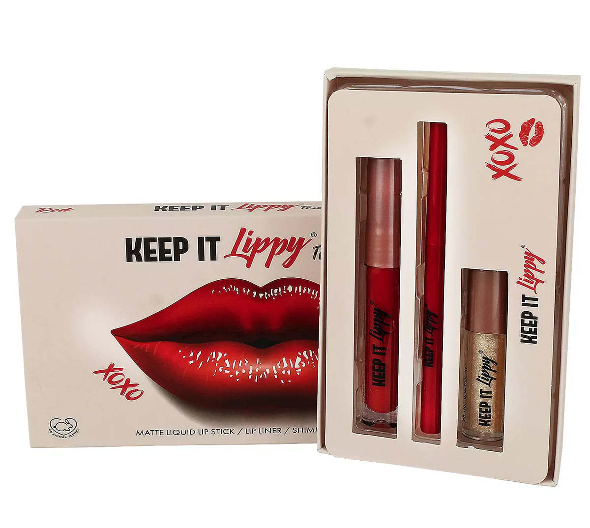 Keep it Lippy Trio Lip Set Red