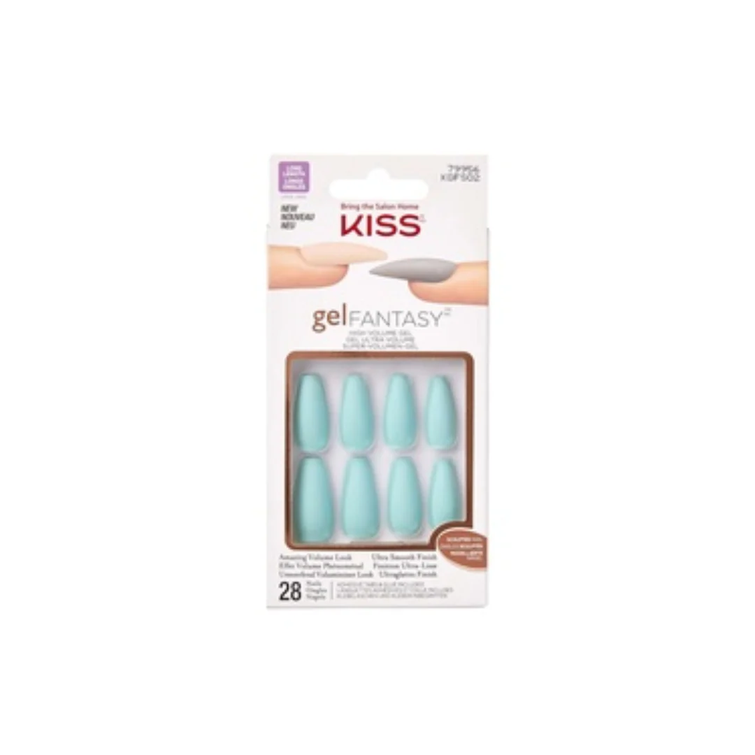 Kiss Jewel Fantasy Nails Long Length 79956 Turquoise - Image 2