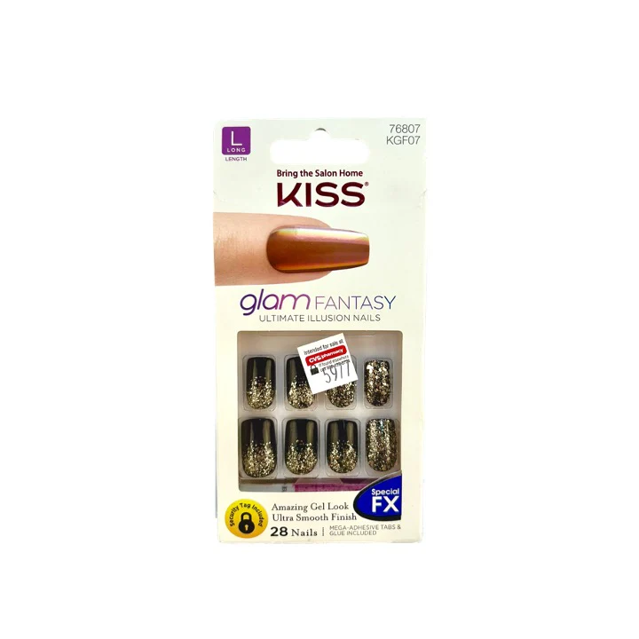 Kiss Glam Fantasy Nails 76807 Gold Glitter