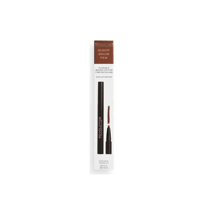 Revolution Bushy Brow Pen Medium Brown - Image 2