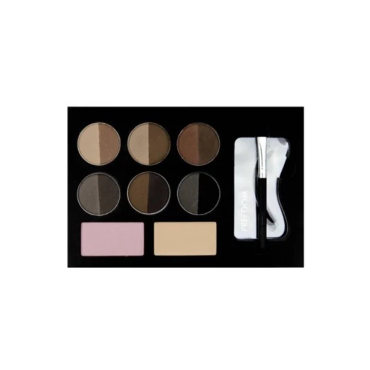 Revolution Freedom Pro HD Brow Palette Medium Dark - Image 2