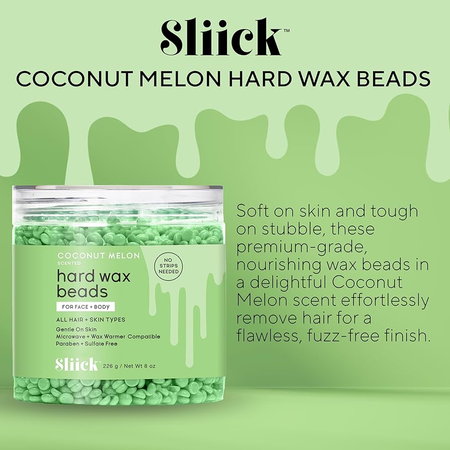 Sliick Hard Wax Hair Removal Beads Coconut Melon 226g - Image 2