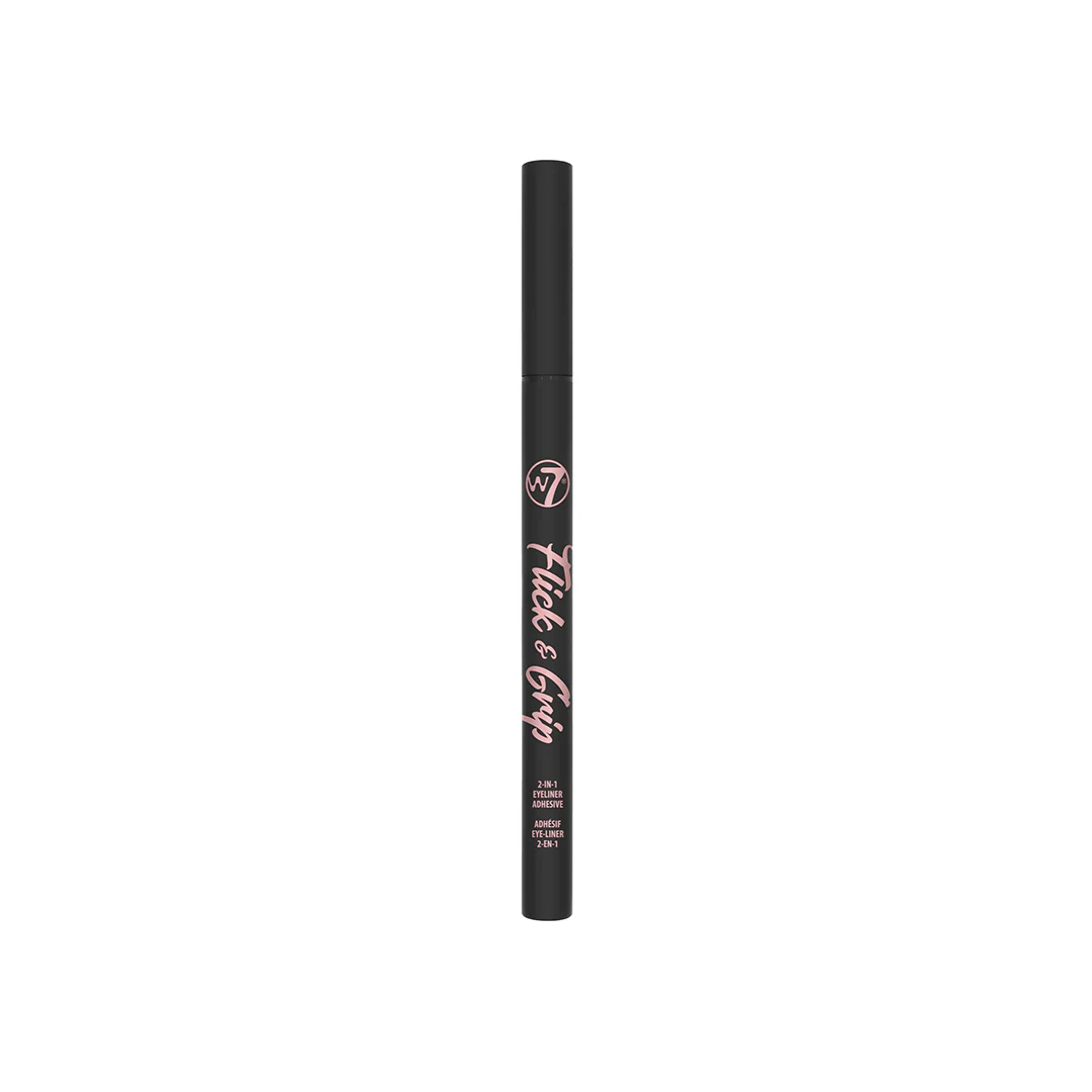 W7 Flick & Grip 2-In-1 Adhesive Eyeliner Pen Black - Image 2