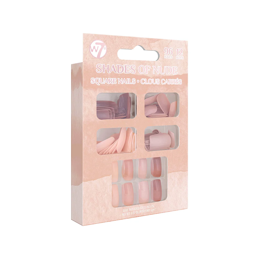W7 Glamorous Nails Shades Of Nude x 96 Nails